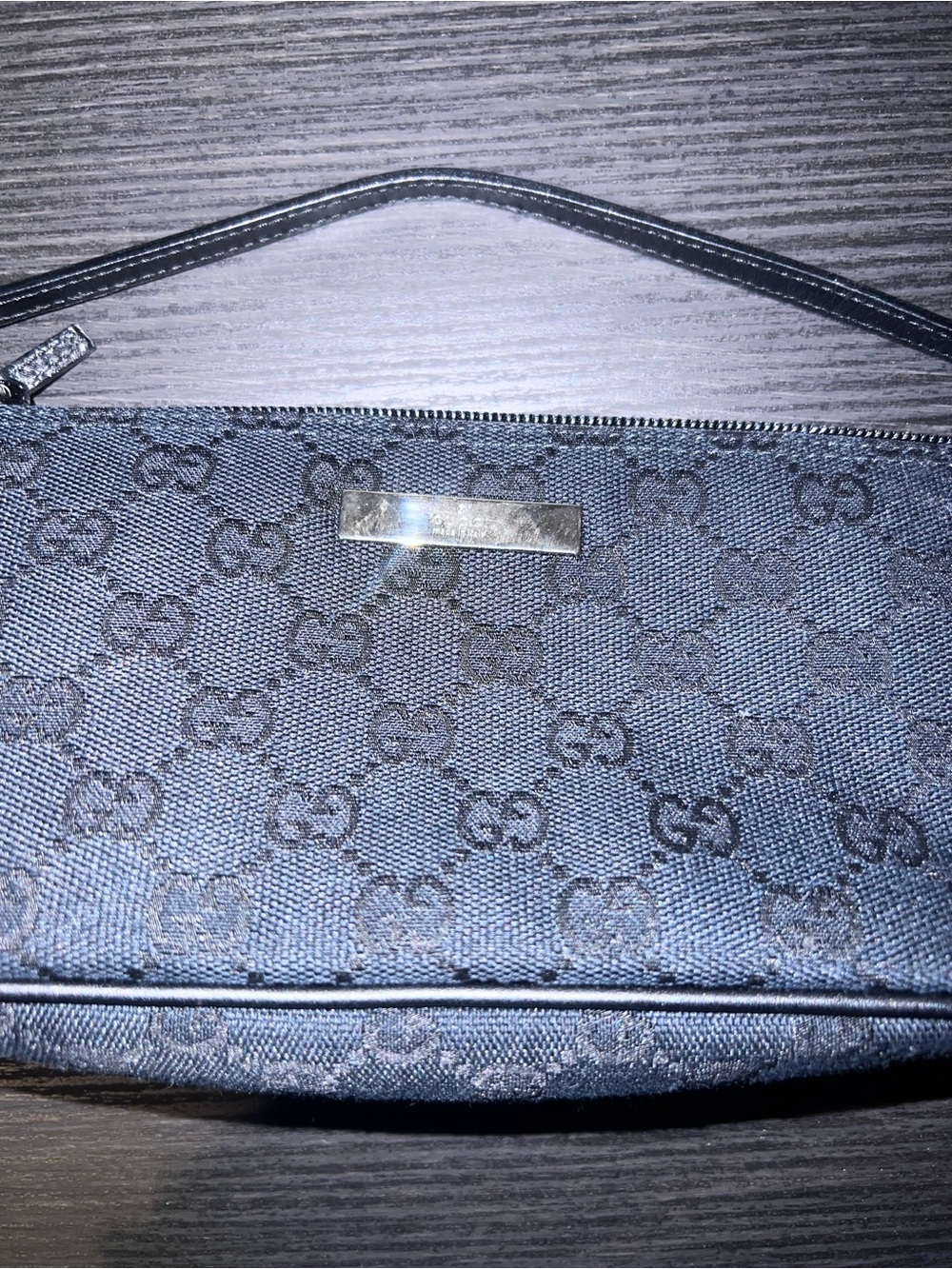 Gucci Black GG Monogram Wristlet Pouch - Picture 2 of 8